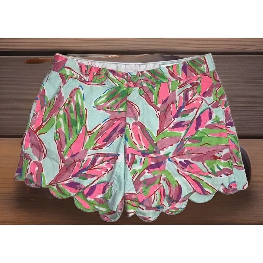 Lilly Pulitzer In The Vias Buttercup Jewel Tone Tropical Print Shorts‎ Women's 0